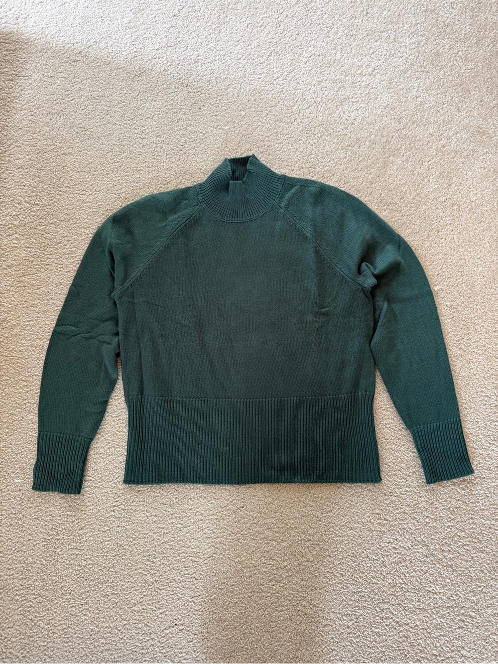 Loft Women’s Forest Green Mock Neck Sweater